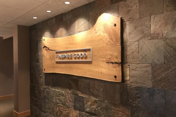 Interior - Community foundation - wooden sign copy